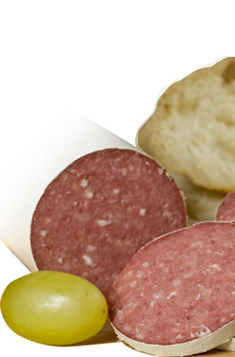 Sausage Salami and Grapes